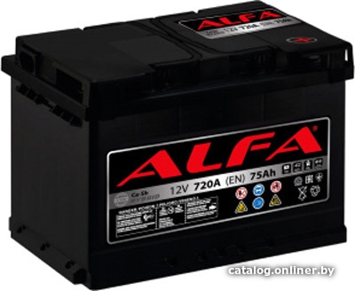 Аккумулятор ALFA Hybrid 75 R (75 А·ч)