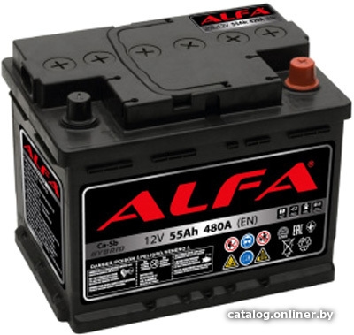Аккумулятор ALFA Hybrid 55 R (55 А·ч)